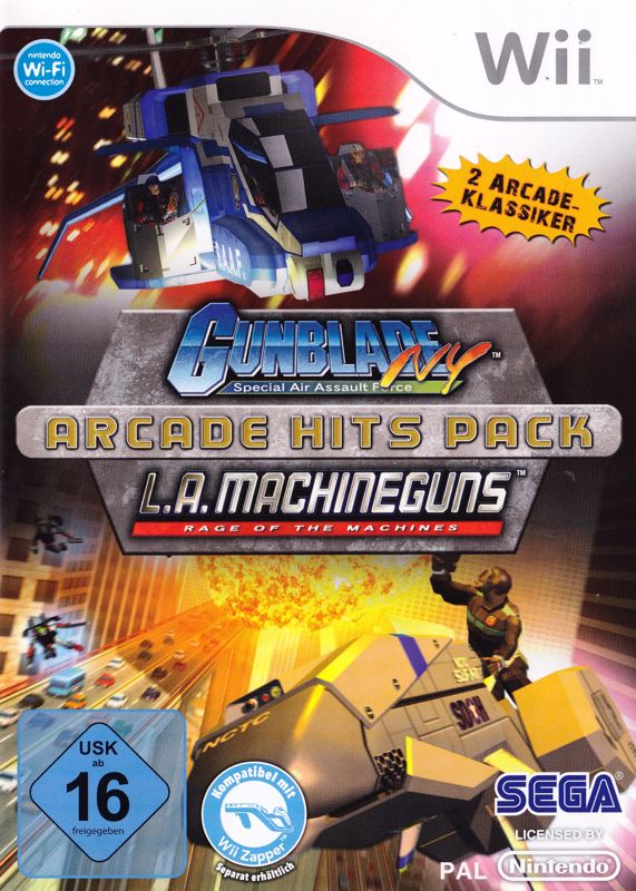 Gunblade NY & LA Machineguns Arcade Hits Pack box art for Wii